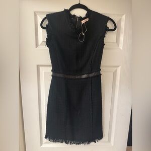 Rebecca Taylor Black Tweed Mini Dress NWT